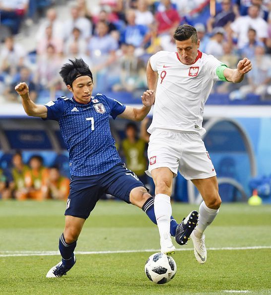Football: Japan vs Poland at World Cup