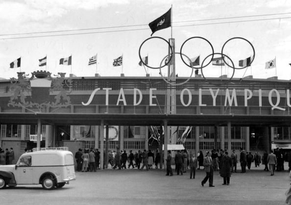 World Cup Finals, 1954 Switzerland. The Stade Olympique Stadium during the Finals.