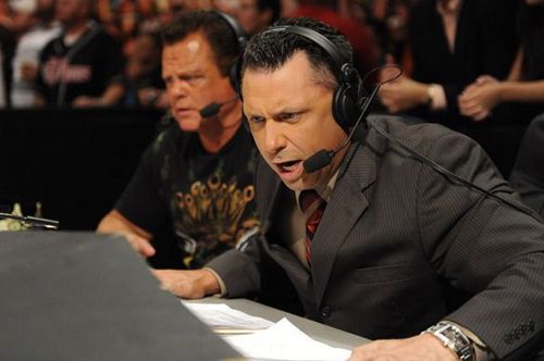 Michael Cole (Right) isn't stepping away from the commentary team anytime soon