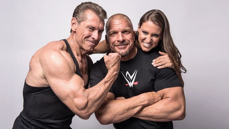 vince, HHH and stephanie