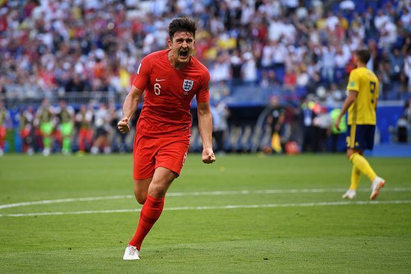 Harry Maguire gave England the lead with a thumping header