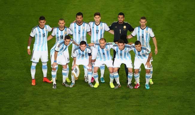 Argentina&#039;s squad during the World Cup 2014.