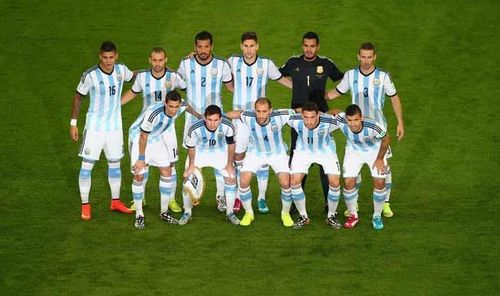 Argentina's squad during the World Cup 2014.