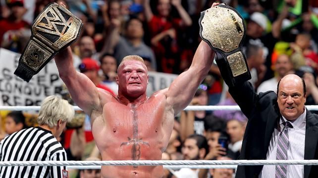 Lesnar following his triumphant win over Cena 