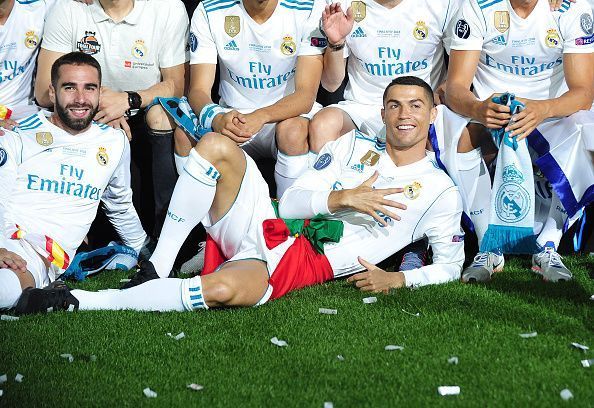 Real Madrid Celebrate After Victory In The Champions League Final