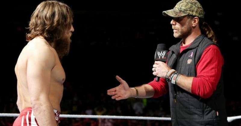 Bryan and Michaels confronting each other on Raw 