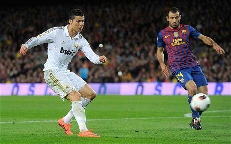 Cristiano scored in the 1-2 victory at Camp Nou in 2012