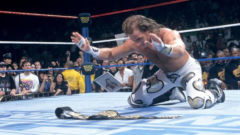 Shawn Michaels celebrated his win 