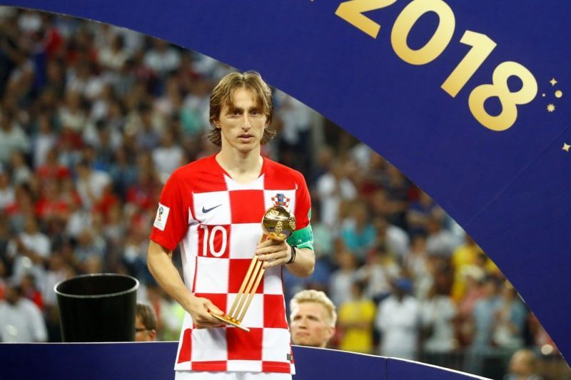 Croatian midfielder Luka Modric won the Golden Ball for the best player of the tournament
