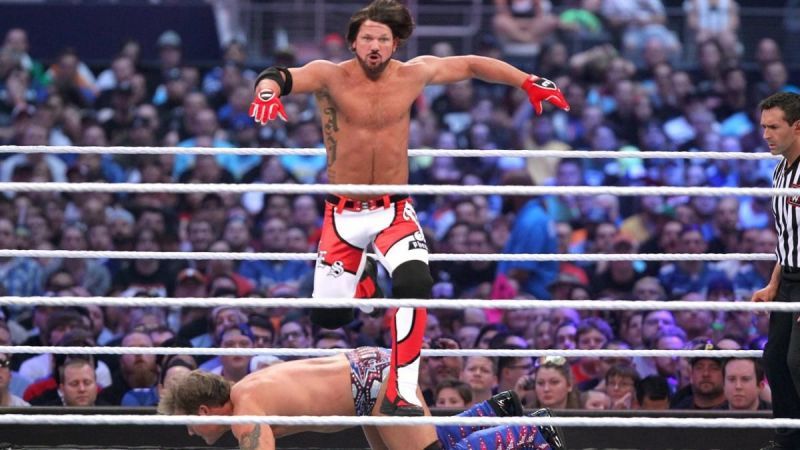 AJ Styles faced Chris Jericho during his first WrestleMania with the company
