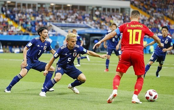 Football: Japan vs Belgium at World Cup