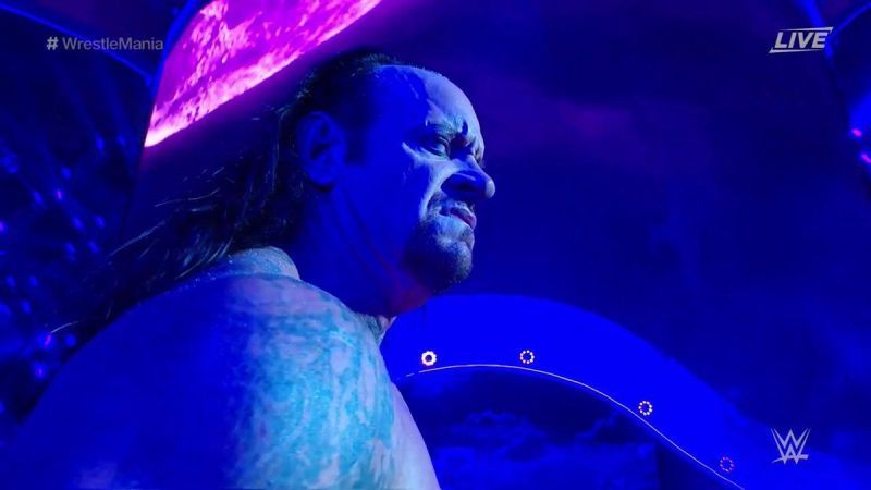 This is the face The Undertaker made after defeating Cena at WrestleMania 34
