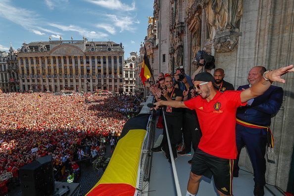 Red Devils Parade In Brussels After Returning From World Cup Russia