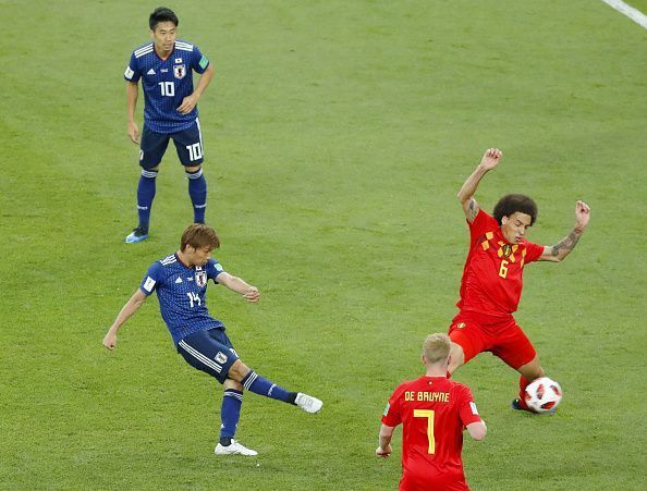 Football: Japan vs Belgium