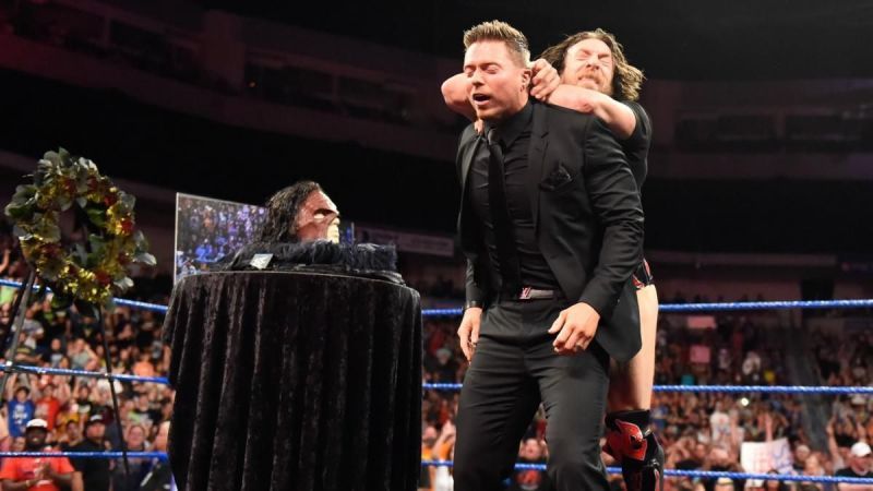 Daniel Bryan hit the Miz on the back of the head with an elbow