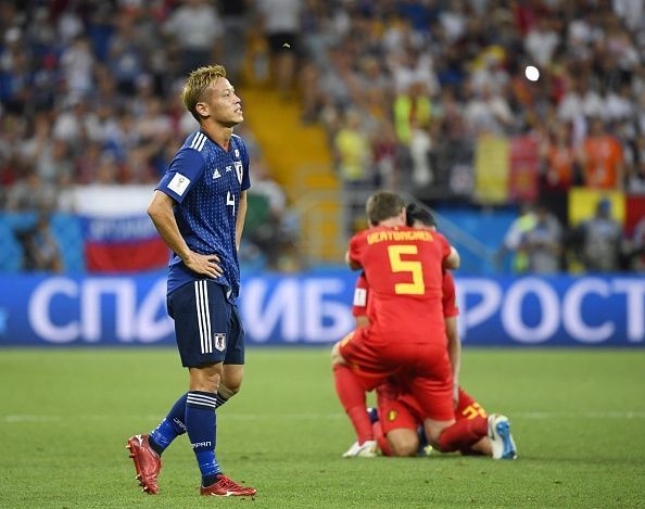 Football: Japan vs Belgium at World Cup