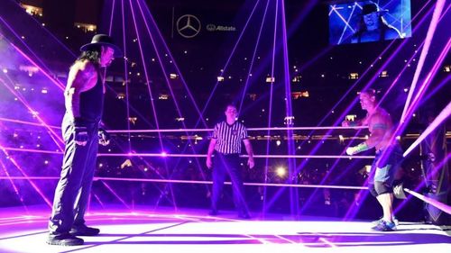 Cena and The Undertaker faced off at WrestleMania