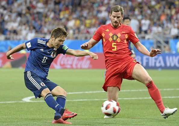 Football: Japan vs Belgium