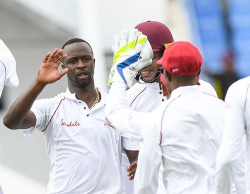 Roach stunned the visitors with his disciplined bowling display