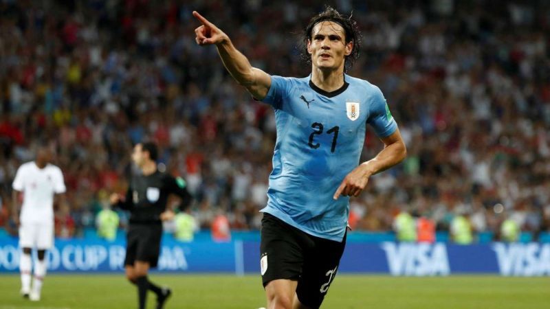 Edinson Cavani scored both the goals for Uruguay in their round of 16 encounter against Portugal