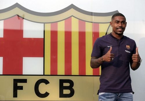 Malcom at the BarÃ§a offices