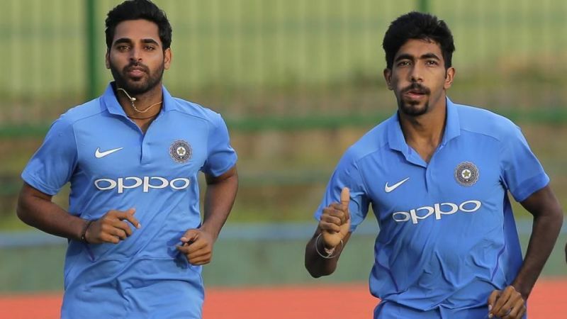 Image result for Bhuvneshwar Kumar and Jasprit Bumrah.