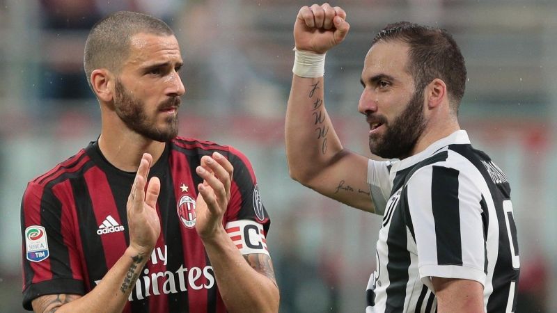 Bonucci and Higuan swapped clubs this summer