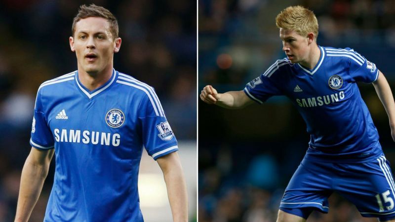 Nemanja Matic (L) and Kevin De Bruyne (R)