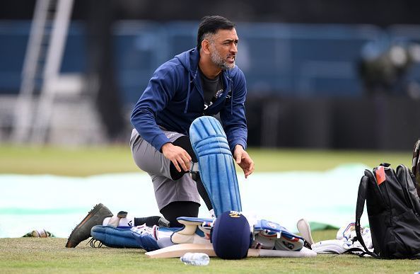 MS Dhoni during England &amp; India Net Sessions