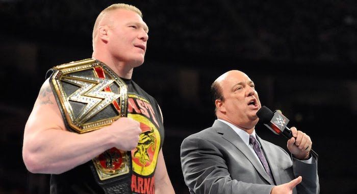 Paul Heyman with Brock Lesnar during his title reign