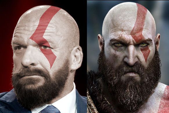 WWE executive Triple H resembles Kratos from God Of War IV