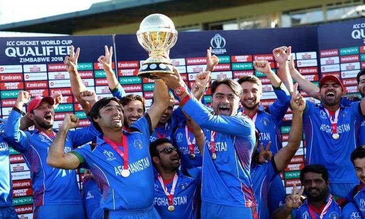 Afghanistan after winning the 2018 ICC Cricket World Cup qualifier in Zimbabwe