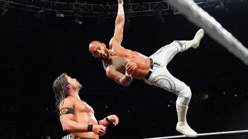 Ricochet thrilled the fans with a brilliant aerial display