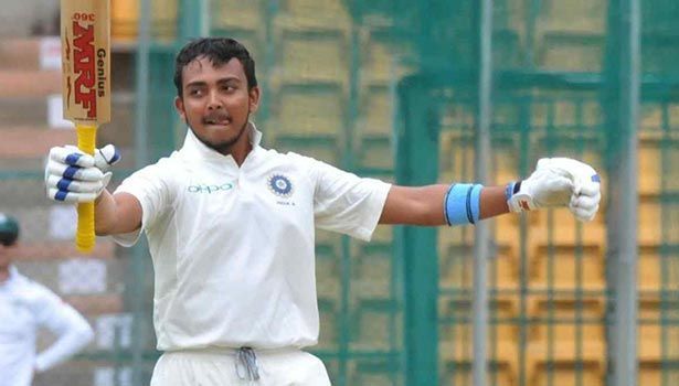 Image result for Prithvi Shaw test