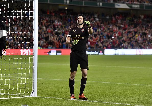 Cech produced a stellar performance between the sticks for Arsenal