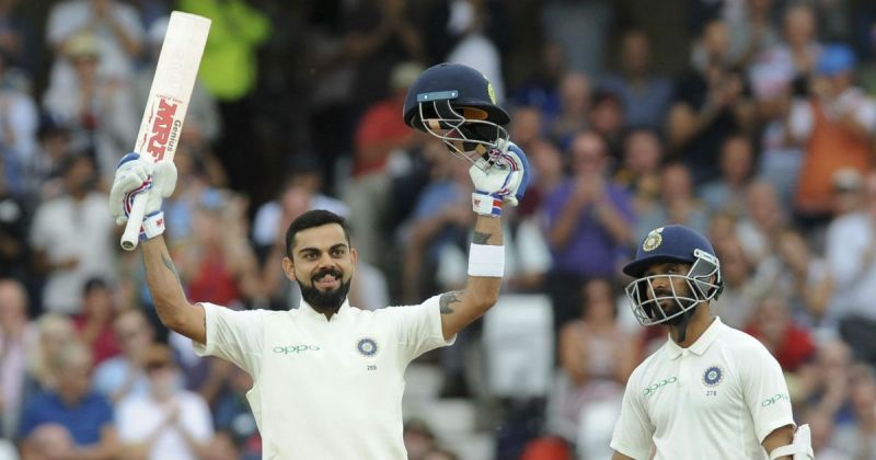 Kohli is relieved after reaching his 100, 3rd Test vs England at Trent Bridge, Nottingham, Aug 18-22 2018