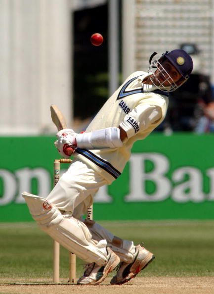 India&#039;s Ajit Agarkar ducks a bouncer against the N