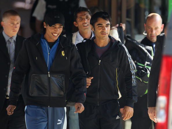 Accused Pakistan Cricketers With Team In Somerset