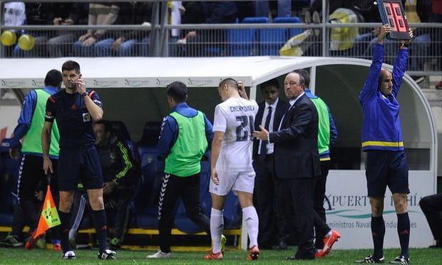  Denis Cheryshev should have been suspended after he received three yellow cards in the competition for Villarreal last season. Photograph: Denis Doyle/Getty Images