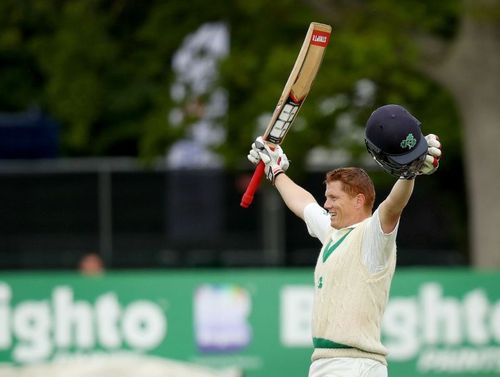 Kevin O'Brien scoring Ireland's first Test century (Photo credit: Cricket Ireland / Inpho)