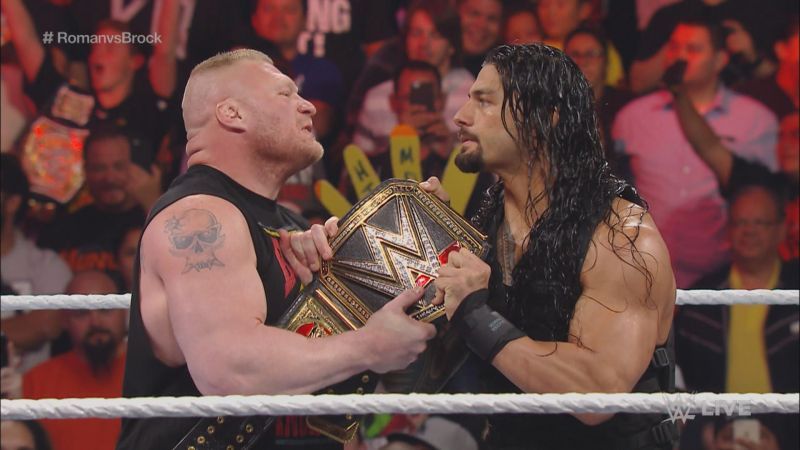 Image result for brock lesnar vs roman reigns