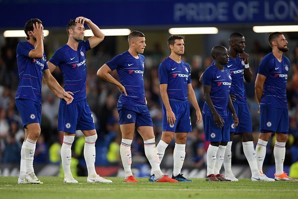 Chelsea struggled for quality in the first half