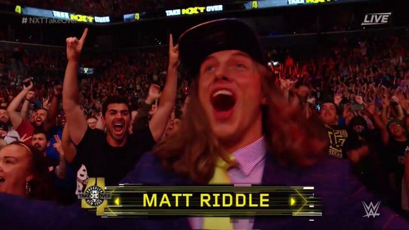 Image result for matt riddle appears at nxt takeover brooklyn