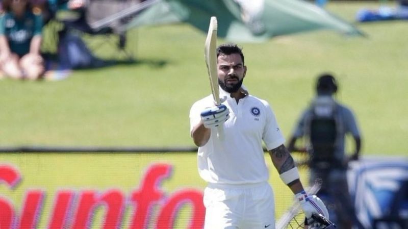 Virat celebrating his Centurion ton