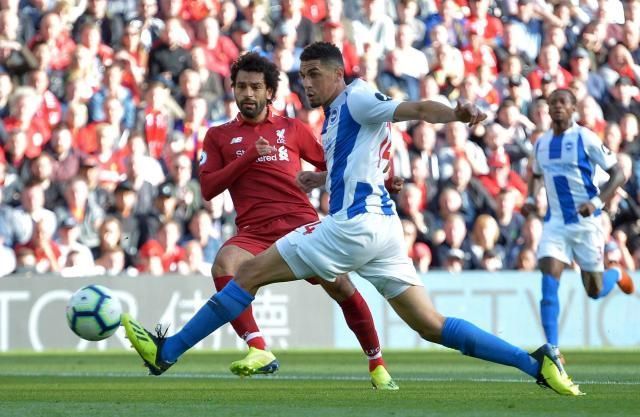 Image result for mo salah goal vs brighton