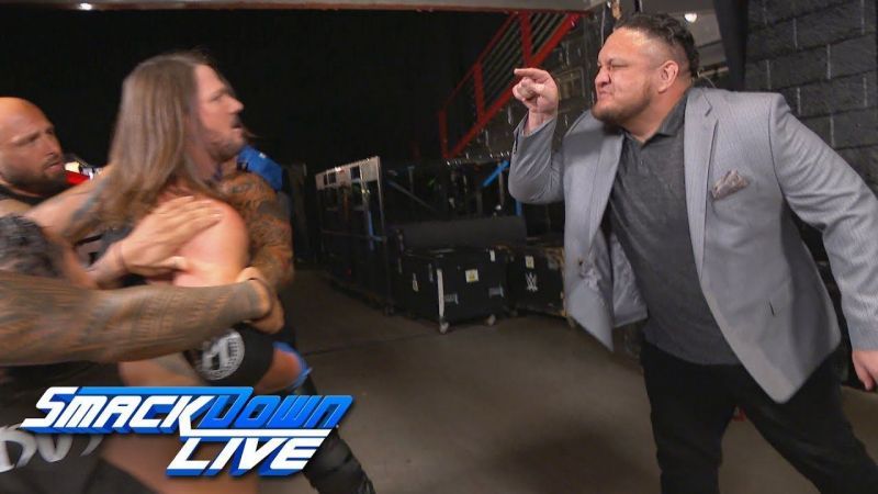 Image result for wwe smackdown live 14 august 2018 samoa joe