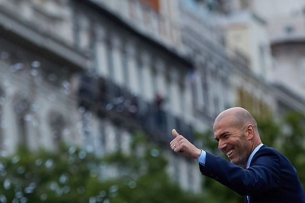 Real Madrid Celebrate After Victory In The Champions League Final Against Liverpool