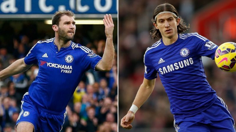 Branislav Ivanovic (L) and Filipe Luis (R)