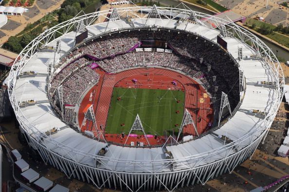 Aerial views of London 2012 Olympic Venues