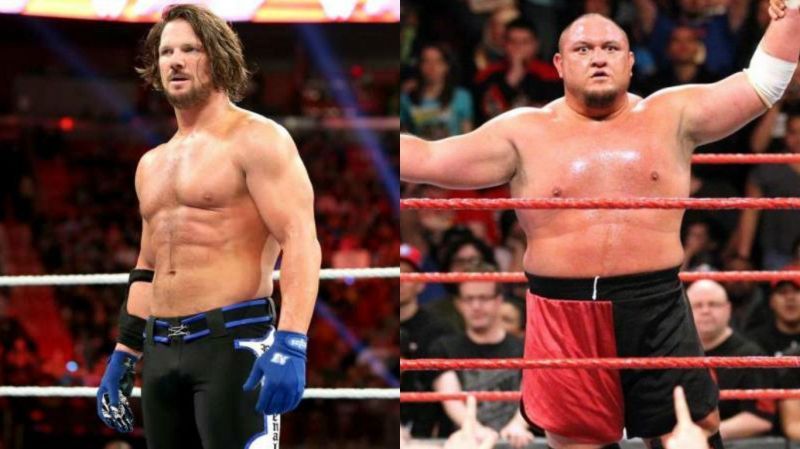 Image result for wwe aj styles vs samoa joe